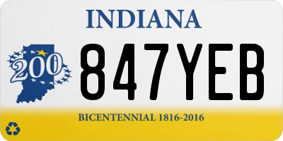 IN license plate 847YEB