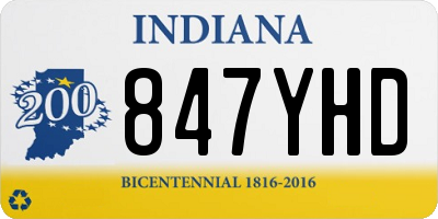 IN license plate 847YHD