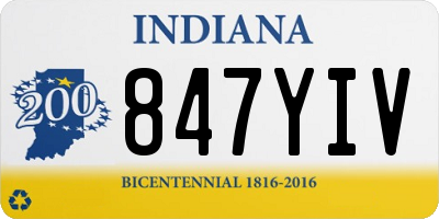 IN license plate 847YIV
