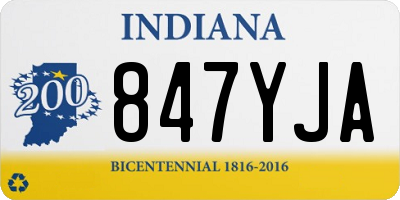 IN license plate 847YJA