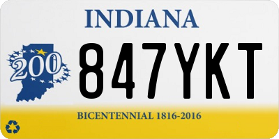 IN license plate 847YKT