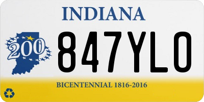 IN license plate 847YLO