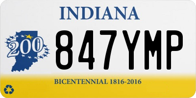 IN license plate 847YMP