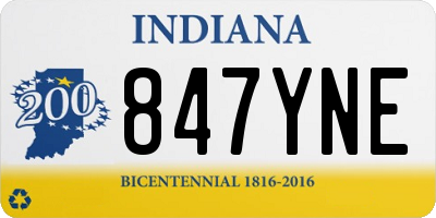 IN license plate 847YNE
