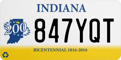 IN license plate 847YQT