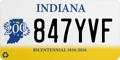 IN license plate 847YVF