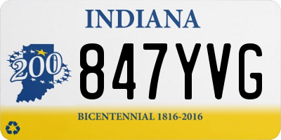 IN license plate 847YVG