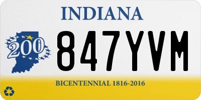 IN license plate 847YVM