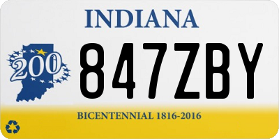 IN license plate 847ZBY