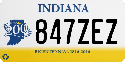 IN license plate 847ZEZ