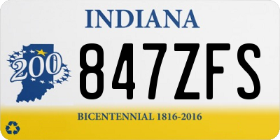 IN license plate 847ZFS