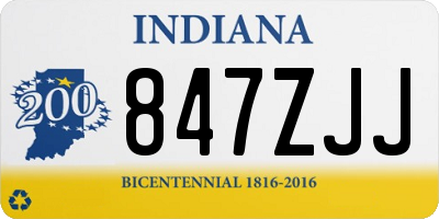 IN license plate 847ZJJ