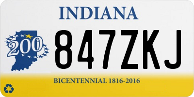 IN license plate 847ZKJ