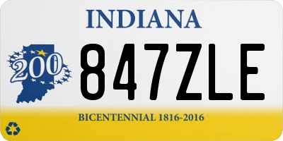 IN license plate 847ZLE