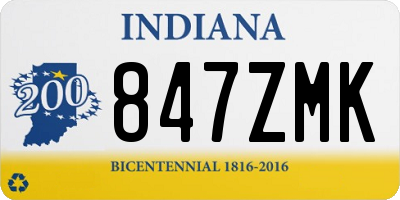 IN license plate 847ZMK
