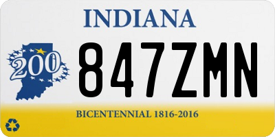 IN license plate 847ZMN