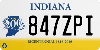 IN license plate 847ZPI