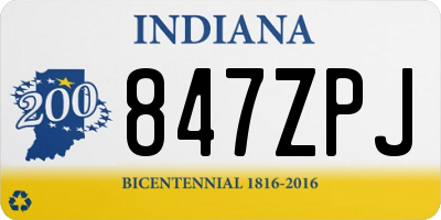 IN license plate 847ZPJ