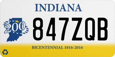 IN license plate 847ZQB