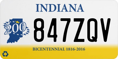 IN license plate 847ZQV