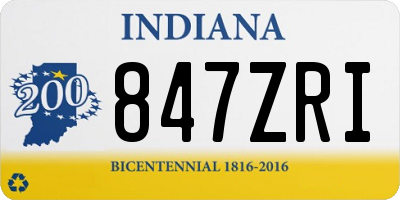 IN license plate 847ZRI