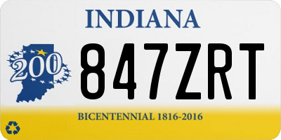 IN license plate 847ZRT