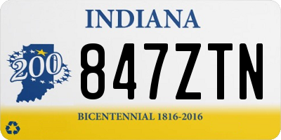 IN license plate 847ZTN