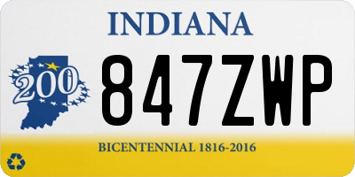 IN license plate 847ZWP