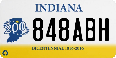 IN license plate 848ABH