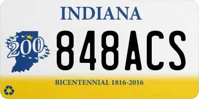 IN license plate 848ACS