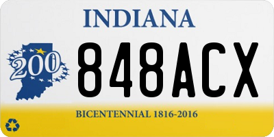 IN license plate 848ACX