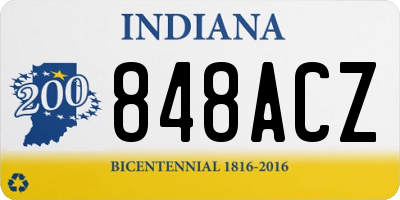 IN license plate 848ACZ