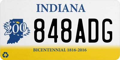 IN license plate 848ADG
