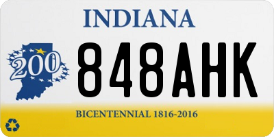 IN license plate 848AHK