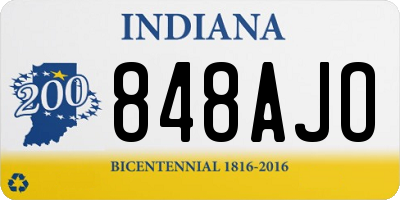 IN license plate 848AJO