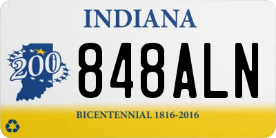 IN license plate 848ALN