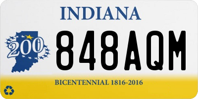 IN license plate 848AQM