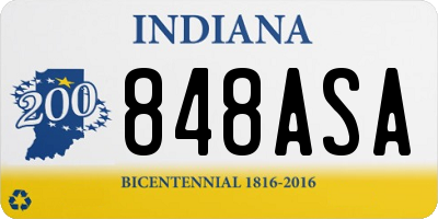 IN license plate 848ASA