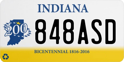 IN license plate 848ASD