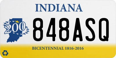 IN license plate 848ASQ