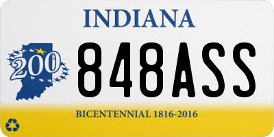 IN license plate 848ASS