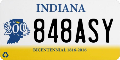IN license plate 848ASY