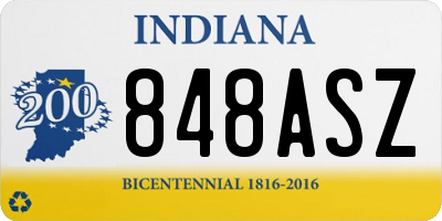 IN license plate 848ASZ