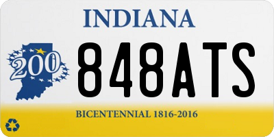 IN license plate 848ATS