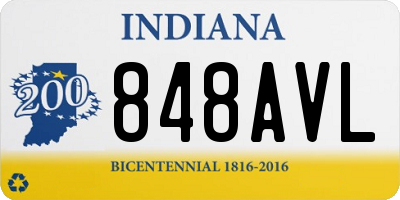 IN license plate 848AVL