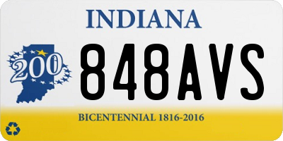 IN license plate 848AVS