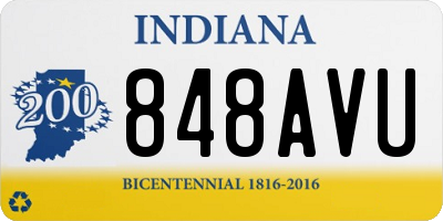 IN license plate 848AVU