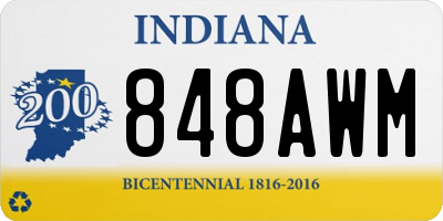 IN license plate 848AWM