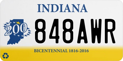 IN license plate 848AWR