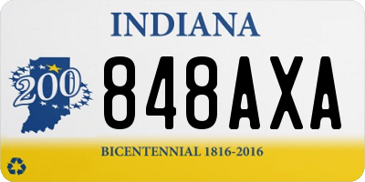 IN license plate 848AXA